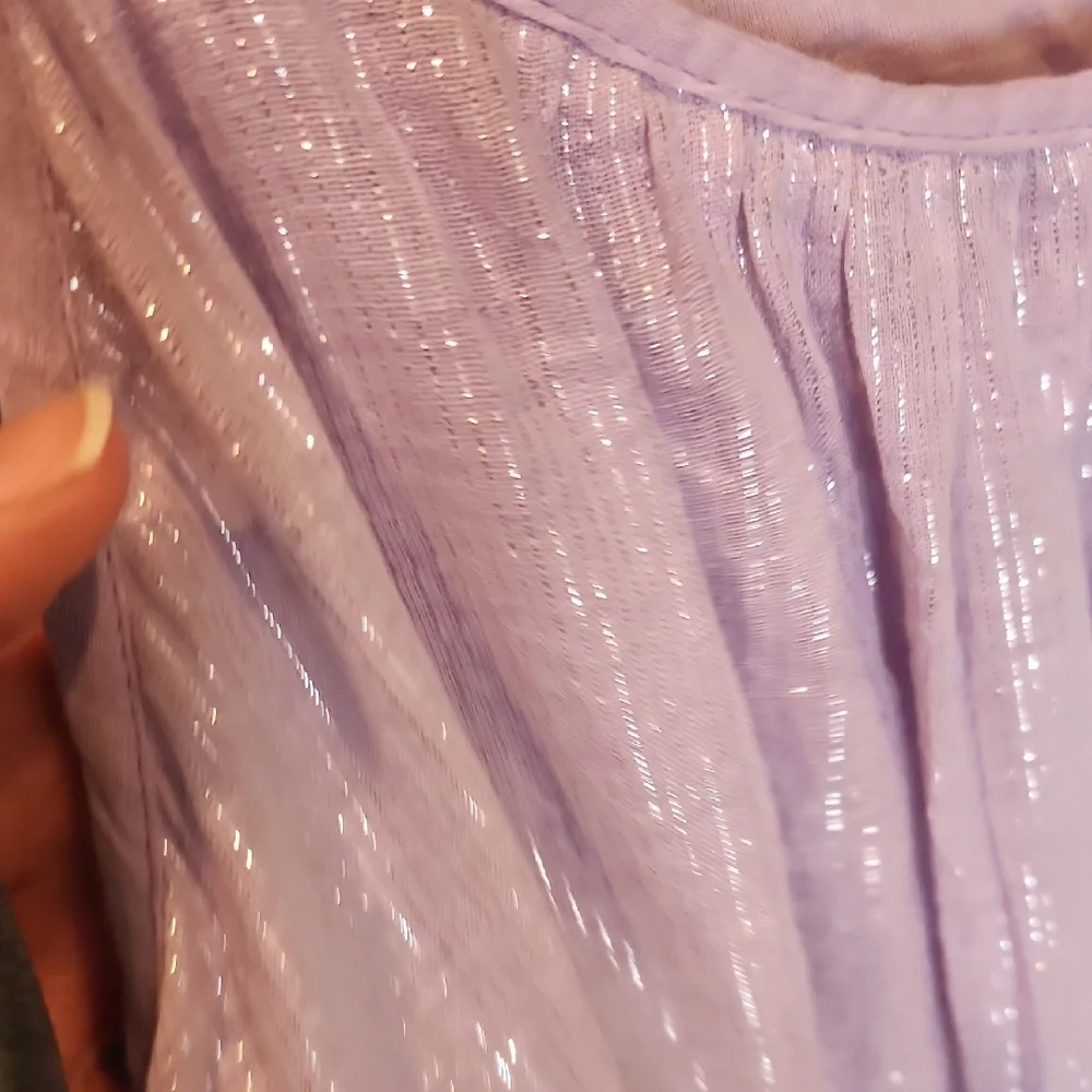 Shimmering Purple and Beige Maxi Dress - Picture 6 of 6